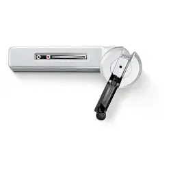 DK-Aufliegendes Fenstergetriebe, mit Kurbel, F 1200, DIN Rechts, silberfarbig