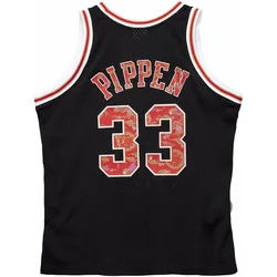 Mitchell & Ness, Herren, Sportshirt, Lunar New Year Swingman Jersey Chicago Bulls 9798 Pippen (M), Schwarz, M