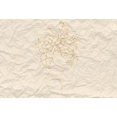 Fototapete LIVING WALLS "ARTist Paper Face", beige, B:4m L:2,7m, Vlies, Tapeten, Vlies, Wand, Schräge