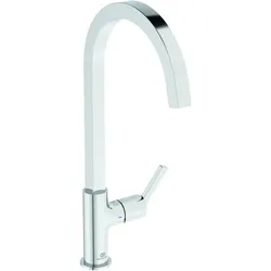 Ideal Standard Gusto Küchenarmatur BD412AA chrom, mit hohem eckigen Rohrauslauf, Niederdruck