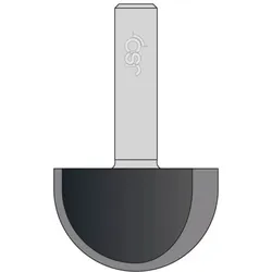 JSO R20mm HW-Hohlkehlfräser "24340-5" Z2 40x25/65mm S12mm - 24346-5-40000-R