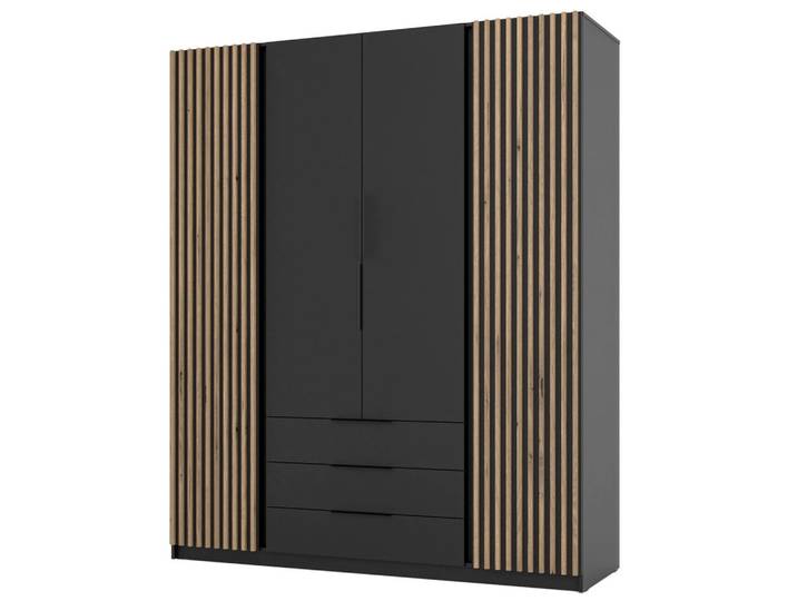 KLEIDERSCHRANK Kaja Schwarz 200 cm