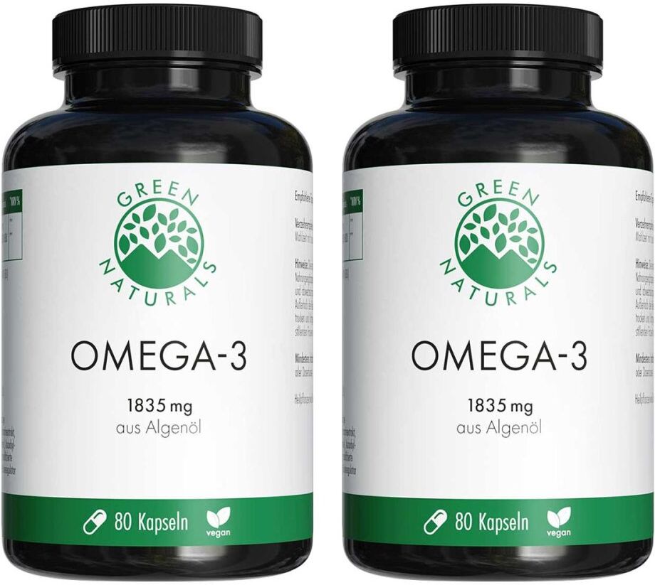 GREEN NATURALS Omega-3 Kapseln 1835mg vegan + DHA