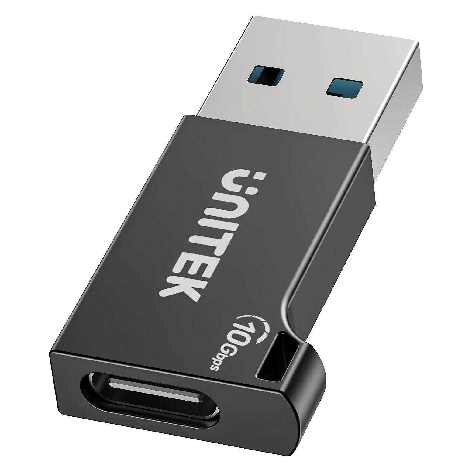 Unitek ADAPTER USB-A - USB-C 10 GBPS M/F CZARNY (USB-A, USB-C) (A1049ABK01)