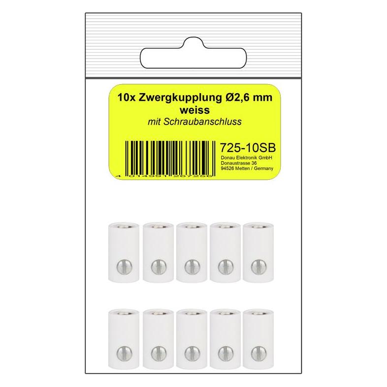 Donau 10 ZWERGKUPPLUNG 2,6mm weiss (725-SB)