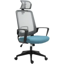 Vinsetto Silla de Oficina Soporte Lumbar y Reposacabezas Regulable