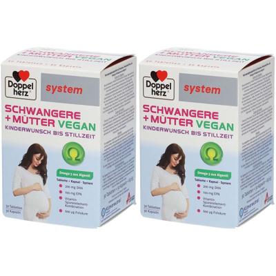 Doppelherz Schwangere+Mütter vegan syst.Kombipack. x2 2x60 St Kombipackung