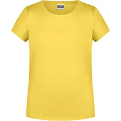 James & Nicholson Mädchen Bio T-Shirt 8007G yellow XS