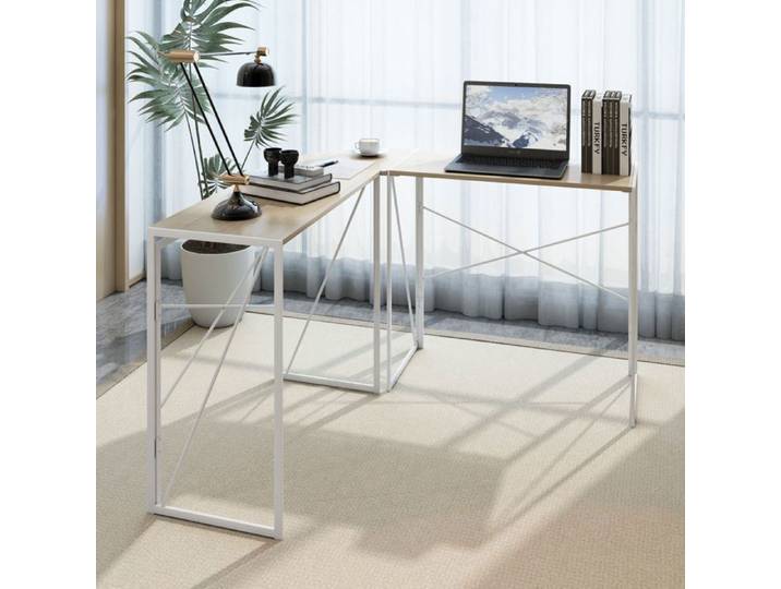 Bureau avec rangements bureau d'angle moderne en L pouvant servir de bureau d'étude ou de bureau à domicile