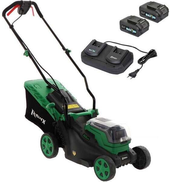 Ribimex PRBAT20-TON33 - Tagliaerba a batteria - 2x20V/4Ah - Taglio 34 cm