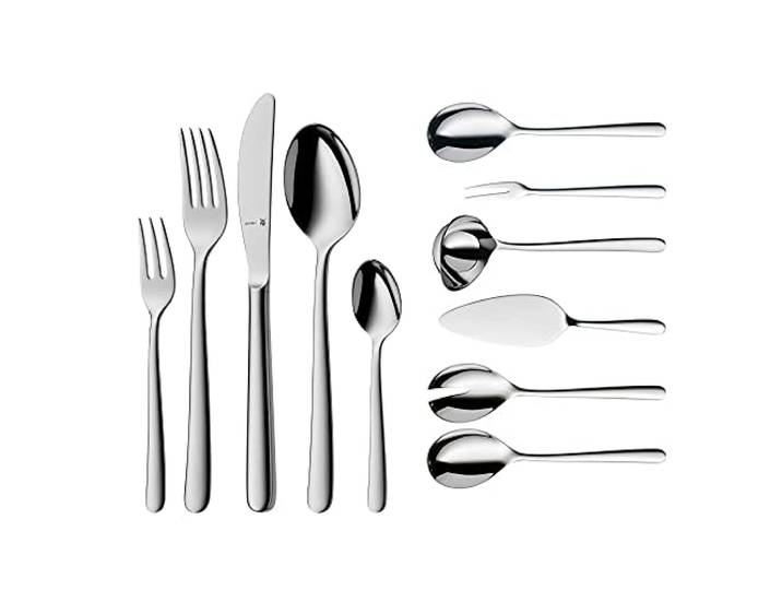 WMF Kult Cromargan Protect Bestekset voor 12 personen, zilver, 66-delig