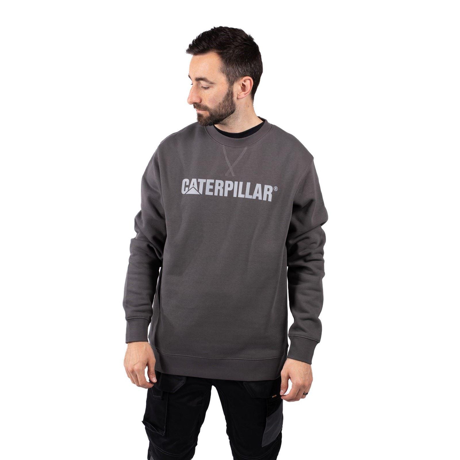 Caterpillar Midweight Crewneck Katoenen Heren Grijze Sweatshirt
