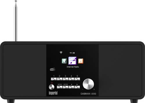 Imperial Dabman i200 V2 Internet Tischradio DAB+, UKW, Internet AUX, USB, DLNA, LAN, Internetradio Schwarz