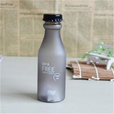 Uplifted Finds 550ML BPA Free Leak Proof Plastic Water Bottle 4 Pcs black