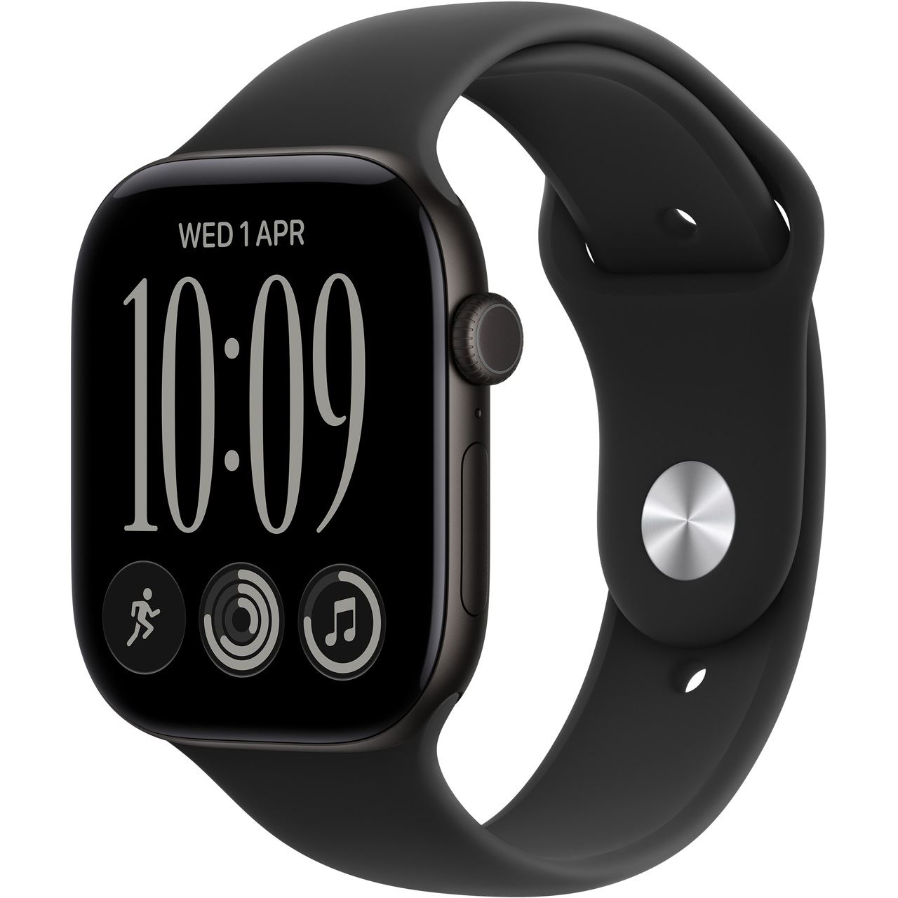 Apple Watch S12 2026 Aluminium Cellular 42mm Schwarz (Sportarmband schwarz) S/M