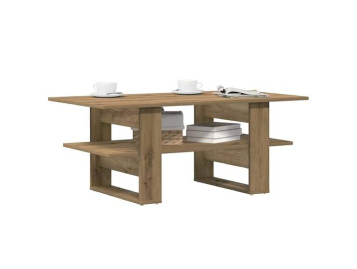 HEFZGDB Couchtisch Artisan-Eiche 102x55x42 cm Holzwerkstoff mit Ablage und robuster Tischplatte für Wohnzimmer Stauraum
