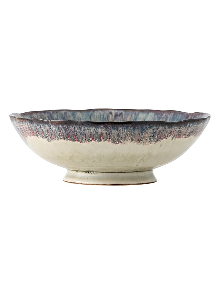 Bloomingville Dekoschale "Imogen" in Beige/ Blau - Ø 24 cm - onesize