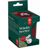 Premium Würfelbecher mit 6 Würfeln, Würfelspiel
