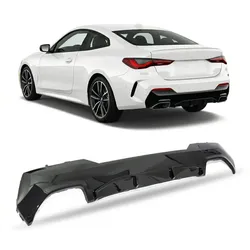 Sport Heckdiffusor Schwarz Hochglanz passend für BMW 4er ab 2020