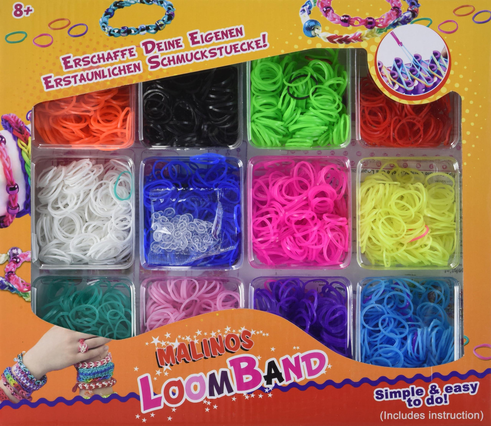 Malinos Loom Bands, 4200 stuks