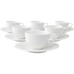 Villeroy & Boch, Tasse, New Cottage Basic Kaffeetassen mit Untertassen (150 ml, 6x)