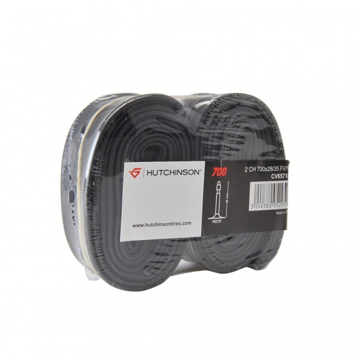 Pacote 2 Câmaras Hutchinson 700x28-35 Válvula Presta 48mm