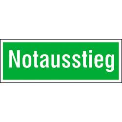Fluchtwegschild Folie Notausstieg Folie selbstklebend SafetyMarking 38.0101 (B x H) 300 mm x 105 mm 1 St.