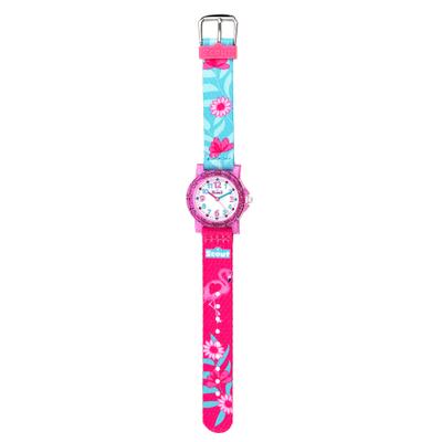 Quarzuhr SCOUT "The IT-Collection", bunt (bunt, weiß), Armbanduhren, Kinder, rosa, Quarzuhr, Armbanduhr, Kinderuhr, Lernuhr, Mädchen, Blumen, Flamingo, Geschenk