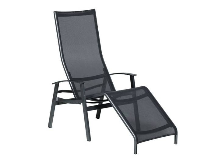 Karasek California TOP Bäderliege Aluminium/Textilene Schwarz Dunkelgrau