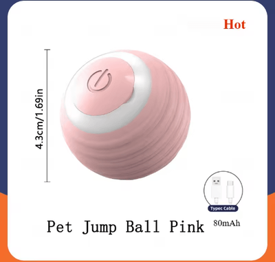 Inspire Picks Rechargeable Rolling Electric Cat Ball Interactive Smart Toy For Indoor Cats pink