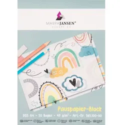 Pauspapier-Block, 21 x 29,7 cm, 50 Blatt