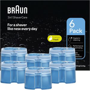 Braun Braun Reinigungskartuschen 3in1 ShaverCare CCR 6, für  Reinigungsstation Series 3 bis 9, 6 Stück