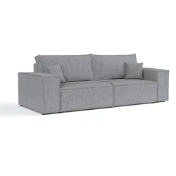 SOFA RESSO mit Schlaffunktion Grau im Neve Stoff
