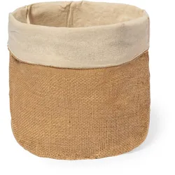 Brotkorb mit Baumwolle im Inneren und Jute außen