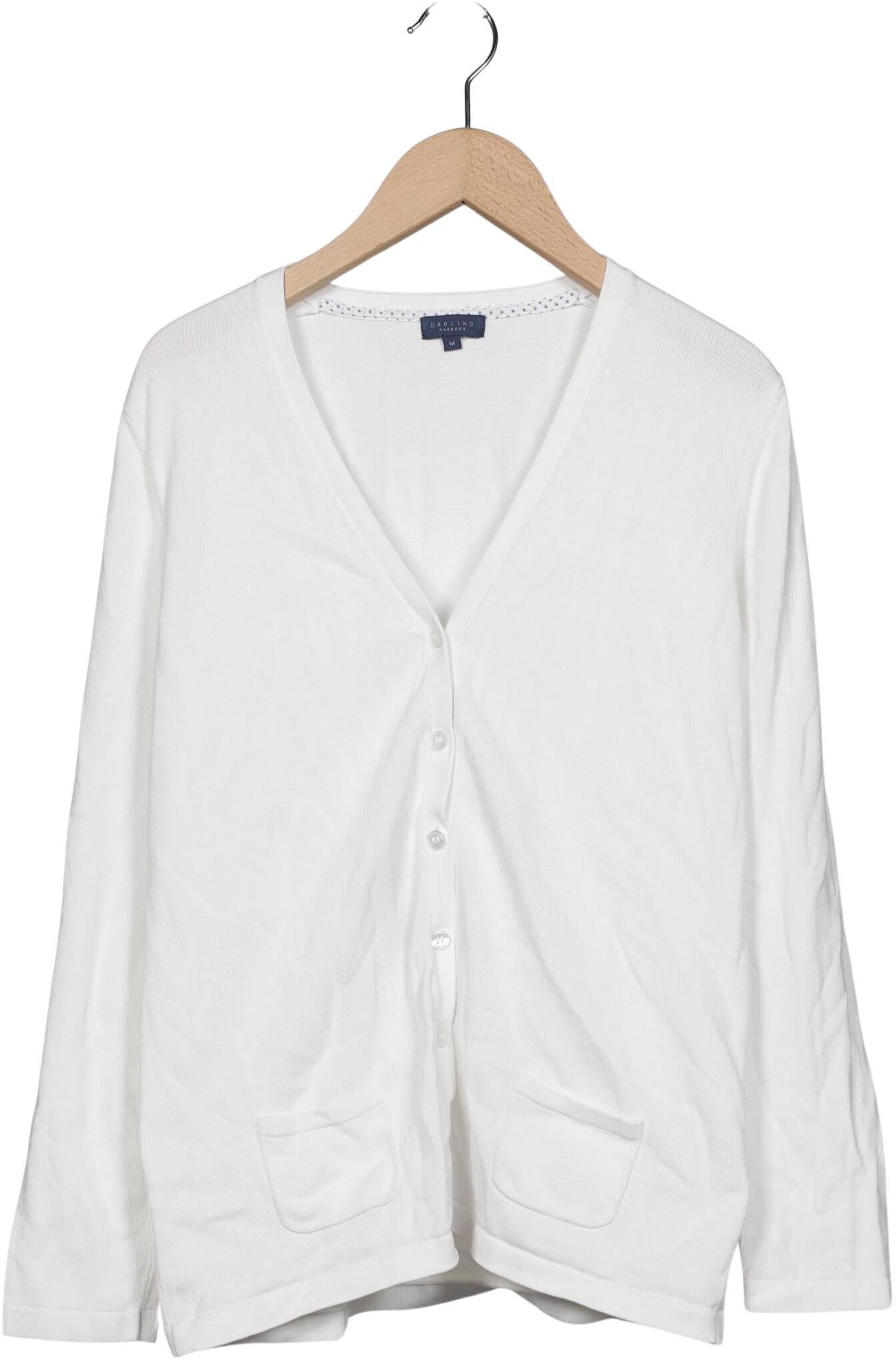 Darling Damen Strickjacke, Weiß, Gr. M, Baumwolle - Second Hand