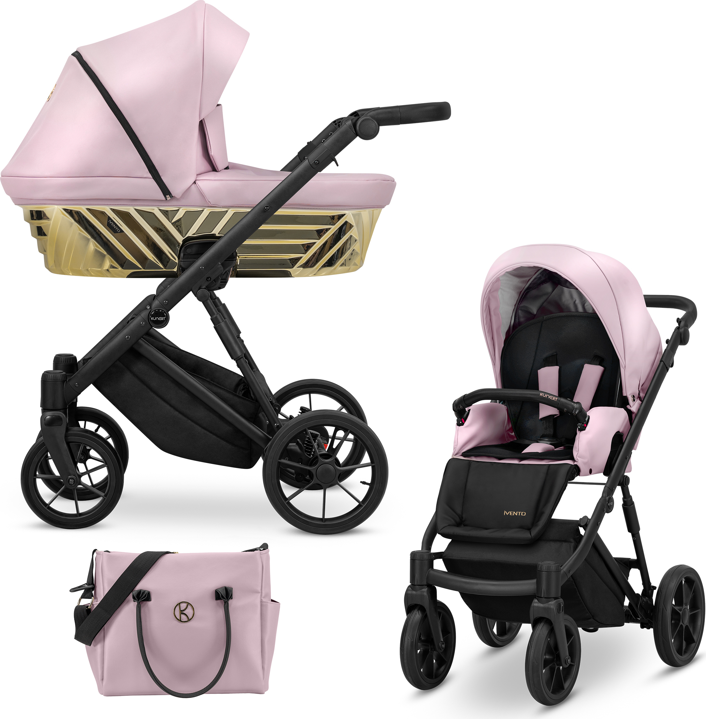 Kinderwagen Kunert Ivento Glam 2in1 - Farbe: Eco Pink Metallic