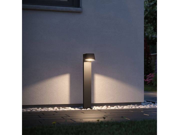 Paulmann LED Sockelleuchte Capea, schwarz, Aluminium, Modern, LED Außenleuchte