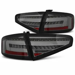 LED-Rückleuchten passend für Audi A4 B8 2012–2015 Limousine | Smoke | dynamische Blinker | für Serien-Glühlampen