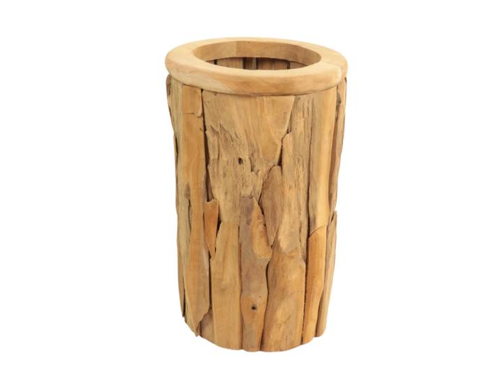 Porte-parapluie en bois naturel de teck