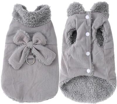 Uplifted Finds "Winter Corduroy Fleece ""Bow Tie"" Luxury Vest gray xl"