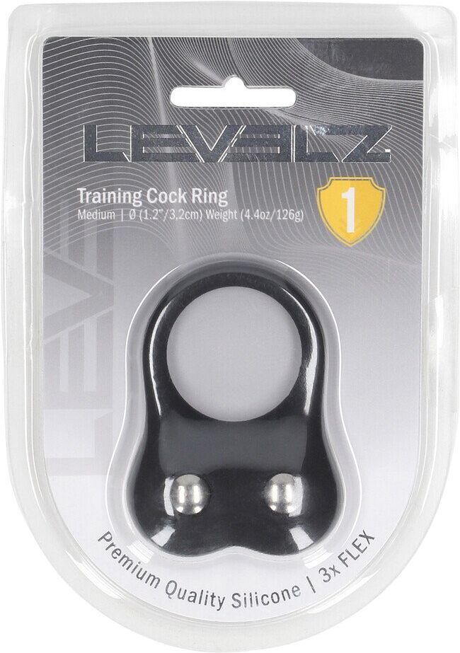 Levelz Cockring d'entraînement en silicone - M - Noir