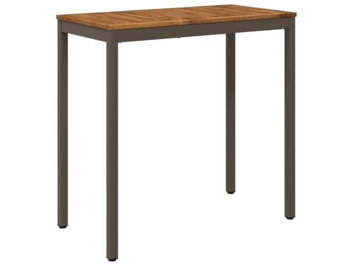 Roanoer Gartenbar-Tisch Akazie Massivholz Stehtisch 108,5x55x105 cm Rustikaler Bartresen für Terrasse und Balkon aus Echtholz mit stabilen Stahlbeinen für gesellige Stunden im Freien.