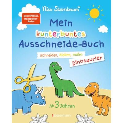 Mein kunterbuntes Ausschneidebuch - Dinosaurier. Schneiden, kleben, malen für Kinder ab 3 Jahren. Mit Scherenführerschein, Taschenbuch von Nico