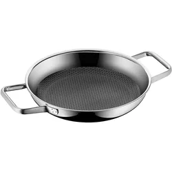 WMF Edelstahlpfanne Servierpfanne 24cm Wabenboden Profi Resist Induktion beschichtet, Pfanne + Kochtopf, Silber