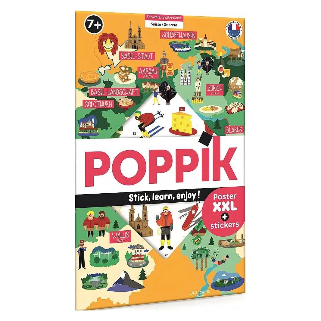 Poppik Sticker Lernposter Schweiz (88 Sticker) (DIS051)