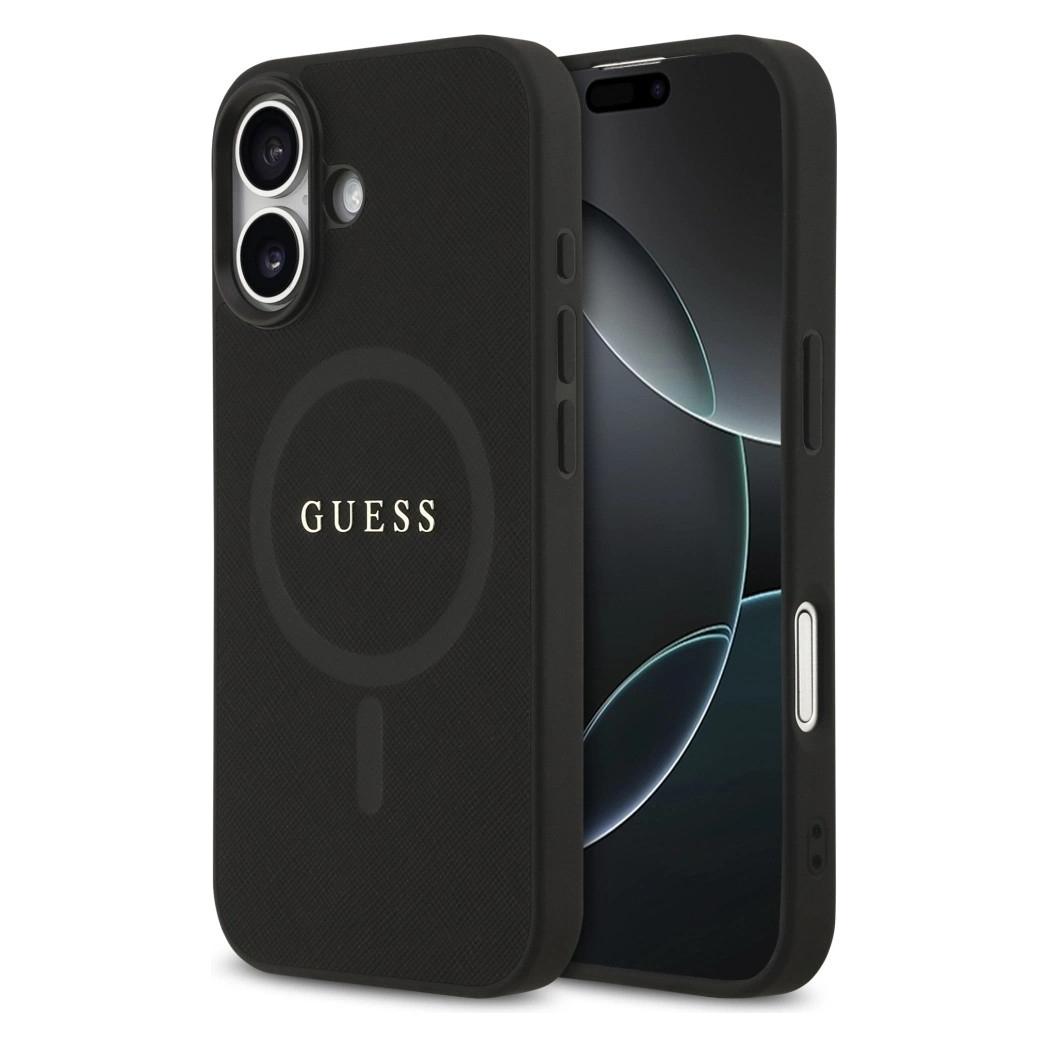 Guess - Saffiano Classic Logo MagSafe (GUHMP17SPSAHMCK) - iPhone 17 - Black (Apple iPhone 17) (GUE004674)