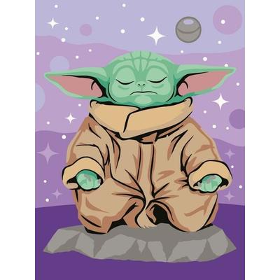 CreArt, Malen nach Zahlen Adults Trend - Star Wars Meditierender Grogu