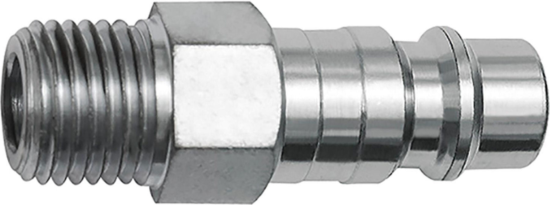 Riegler Nippel für Kupplungen NW 7,2, Stahl, NPT 3/8 AG (424.62-NPT)
