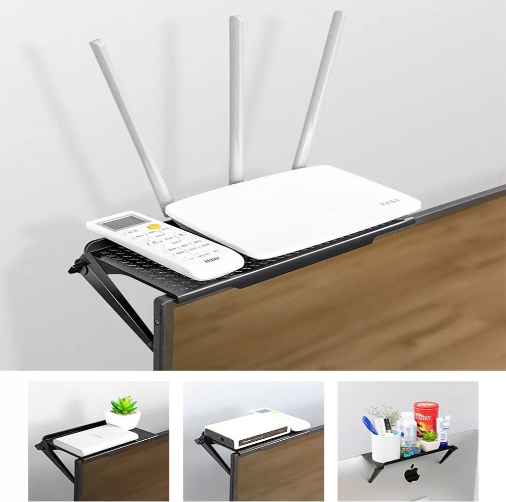 INF Weißer, großer Computer-Monitor-Erhöher – Tragbar, drehbar, kein Installations-Schreibtisch-Organizer