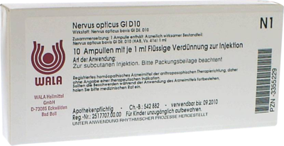 WALA Heilmittel GmbH NERVUS OPTICUS GL D 10 Ampullen 10X1 ml 03355229